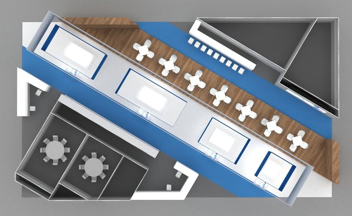 Messestand Grundriss SLM Solutions Bruns Messebau