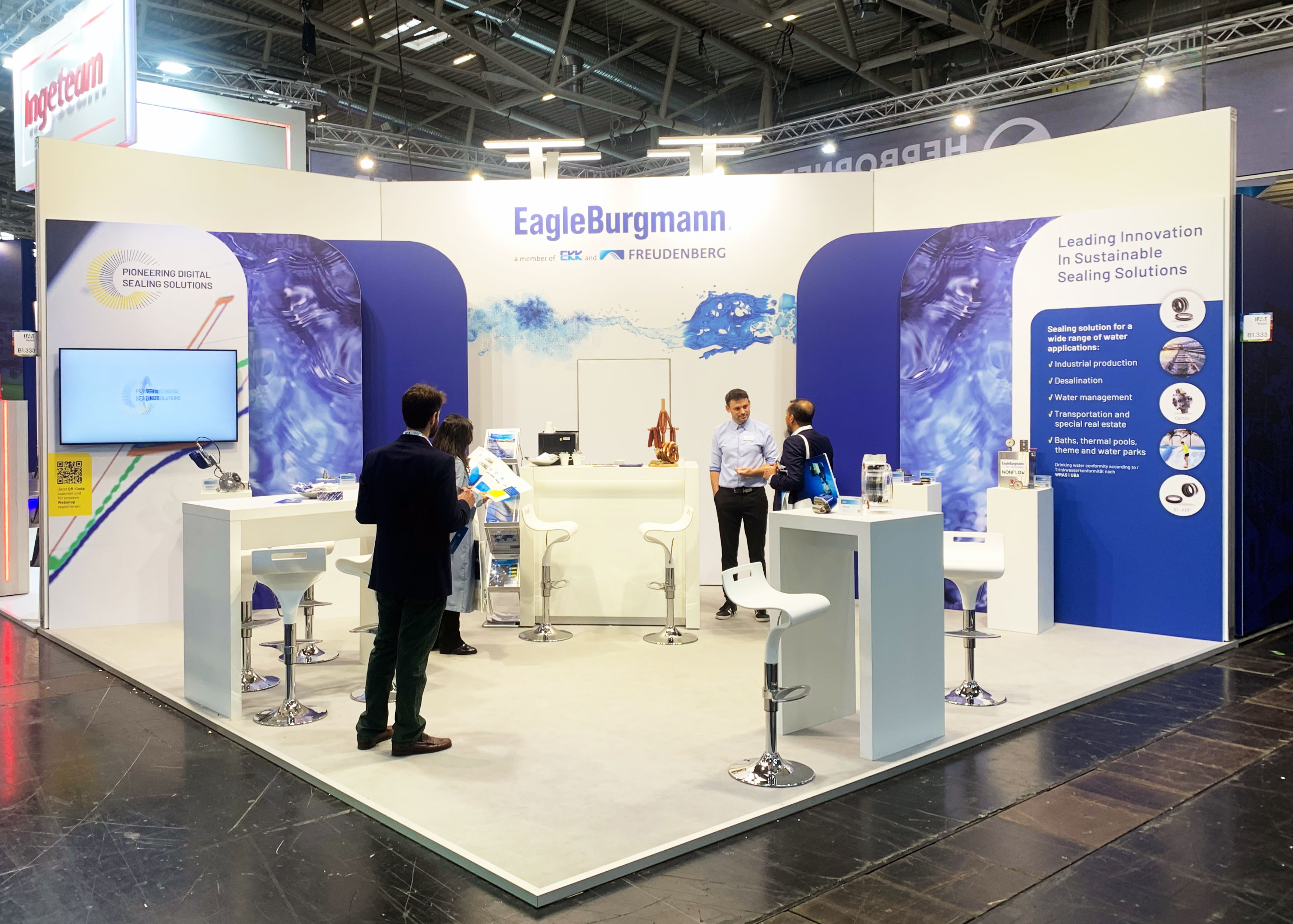 Messestand von EagleBurgmann auf der IFAT 2024 in München Messestand von EagleBurgmann auf der IFAT 2024 in München