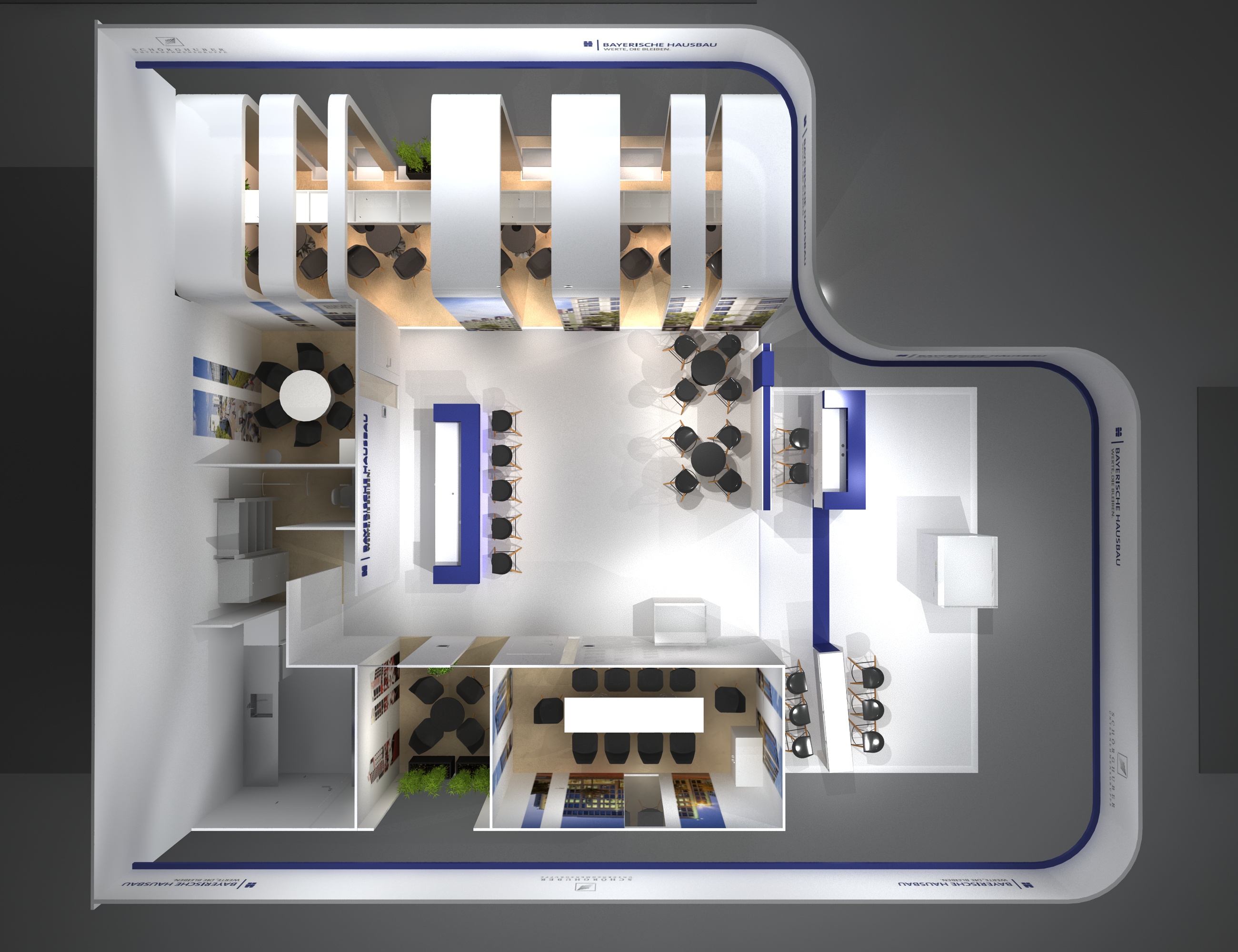 Grundriss Bayerische Hausbau auf der Expo Real.